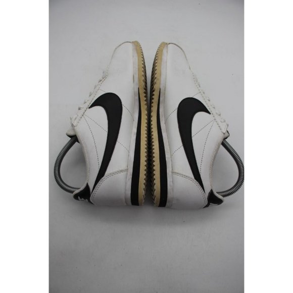 Nike Classic Cortez Women's Sz 7.5 White Black Leather Running Shoes 807471-101 - Picture 6 of 12